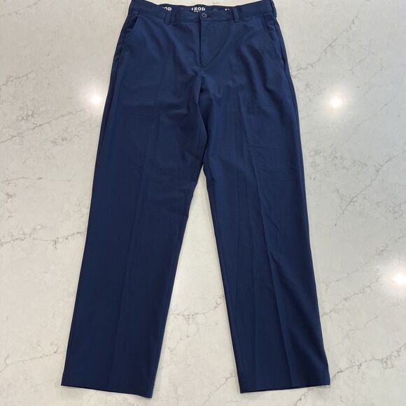Izod Golf Swingflex Pants Navy Straight Fit Mens Sz 34 x 32 Stretch Performance - Picture 1 of 13